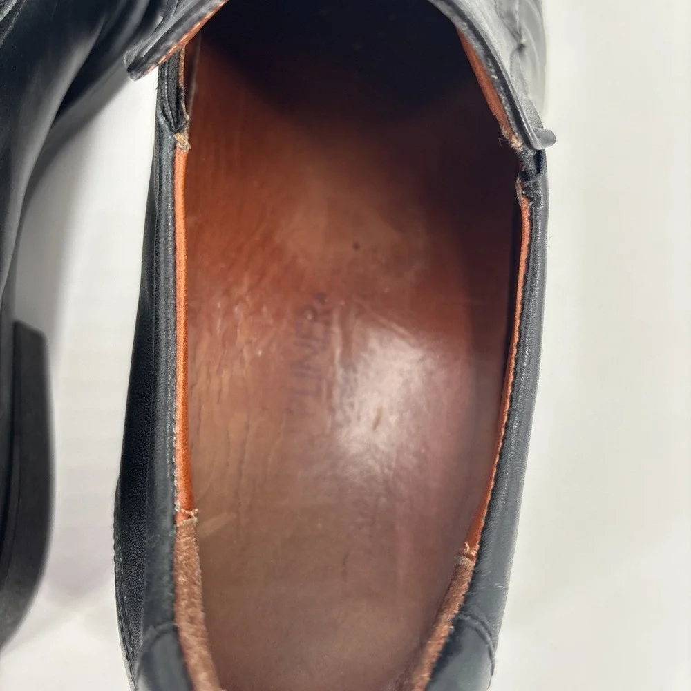 Donald J Pliner Loafers Black Leather Dress Shoes Slip On Men's Size 10M